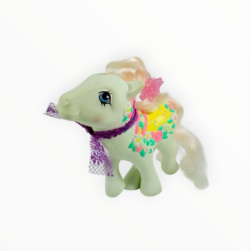 My Little‎ Pony G1 Merry Go Round Carousel "Flower Bouquet" VTG 1989 MLP WHITE